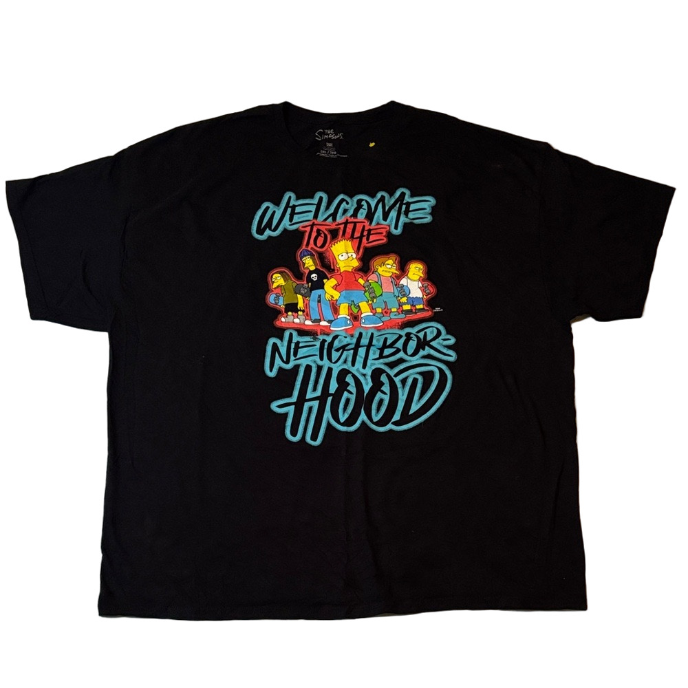 The Simpsons Welcome to the Neighborhood Character Graphic Tee Black Sz 3XL - Picture 2 of 9